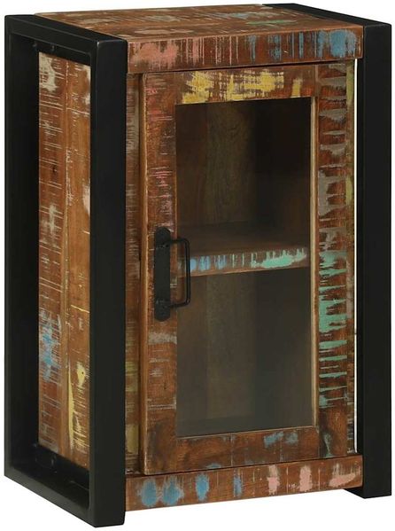 vidaXL Badezimmerschrank mit Regal Braun Massives upgecyceltes Holz 4016013
