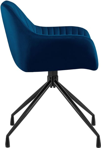 CLP 'Welby' 2er-Set Esszimmerstuhl, drehbar, bis zu 150 kg belastbar, 48 cm Sitzhöhe, Dunkelblau Bild 5