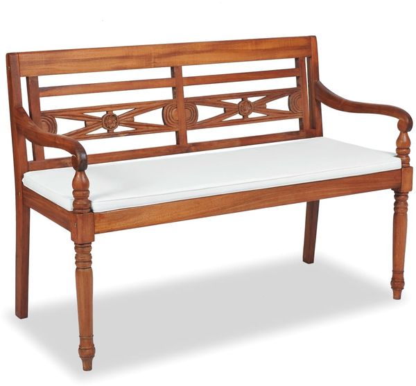 vidaXL 4-tlg. Garten-Lounge-Set mit Auflagen Massivholz Teak 43055 Bild 4