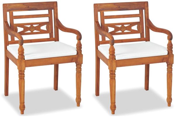 vidaXL 4-tlg. Garten-Lounge-Set mit Auflagen Massivholz Teak 43055 Bild 2