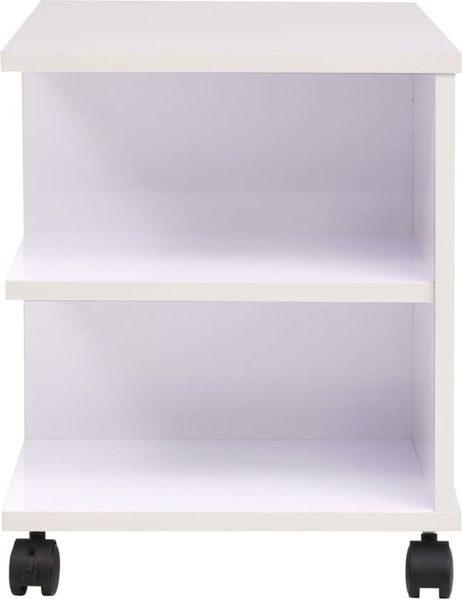 vidaXL Beistelltisch mit Rollen 50×35×42 cm Weiß 245724 Bild 3