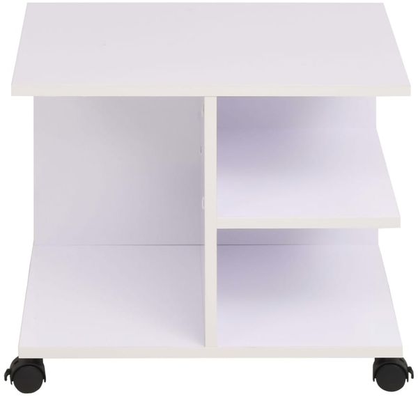vidaXL Beistelltisch mit Rollen 50×35×42 cm Weiß 245724 Bild 2