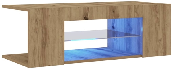 vidaXL TV-Schrank mit LED-Leuchten Artisan-Eiche 90x39x30 cm 856326 Bild 4