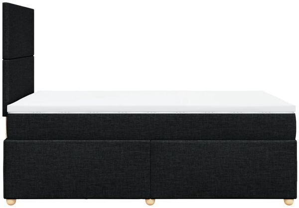 vidaXL Boxspringbett mit Matratze Schwarz 120x190 cm Stoff 3293514 Bild 7