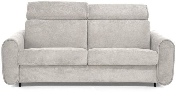 Beautysofa Schlafsofa Pavarti modernes Sofa mit italienischem Klappmechanismus und Matratze, mit Bettkasten, verstellbaren Kopfstützen und Schlaffunktion, in 3 Größen & 8 Farben