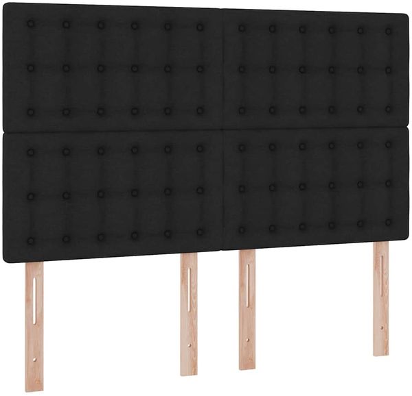 vidaXL Aufbewahrungsbett mit Matratze Schwarz 140 x 190 cm Stoff 3371906 Bild 9