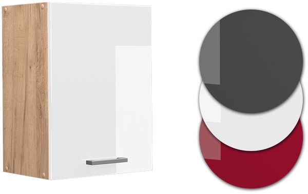 Vicco Küchenschrank Küchenzeile R-Line, Weiß Hochglanz, Hängeschrank 45 cm Bild 6