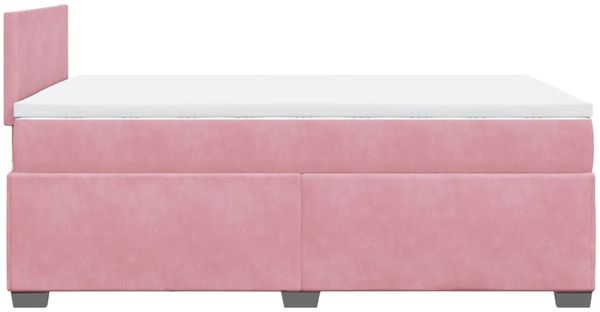 vidaXL Boxspringbett mit Matratze Rosa 120x200 cm Samt 3286281 Bild 9