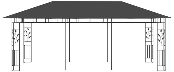 vidaXL Pavillon mit Moskitonetz 6x3x2,73 m Anthrazit 47974 Bild 3