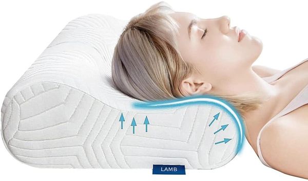 LAMB Nackenkissen Memory Foam Höheneinstellbar RUCO-BAC Grün 60x36x12cm