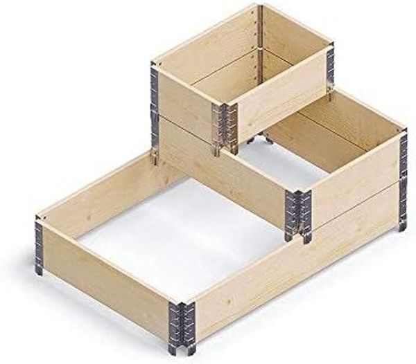 BURI Holz-Stufenbeet Hochbeet Wendeltreppe Pflanzkasten Blumenkasten Kräuterbeet