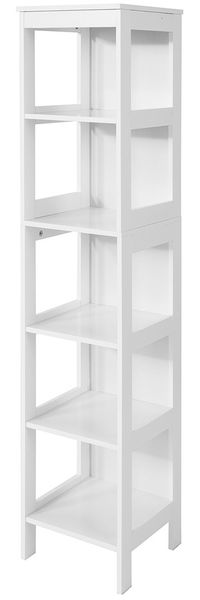 SoBuy BZR14-W Badezimmer-Hochschrank, MDF, Lackiert, Weiß, 30 x 139 x 30 cm