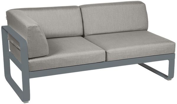 Bellevie Lounge Eck-Modul 26 Gewittergrau B8 Taupegrau 2-Sitzer links