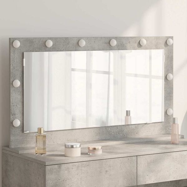 vidaXL Waschtischspiegel Rechtwinklig Beton Grau 100 x 55 x 18 cm 868304
