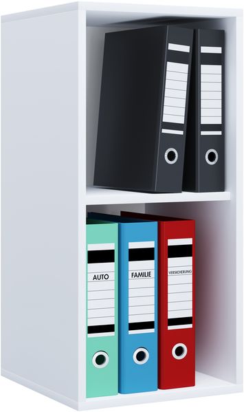 VCM Büroregal & Bücherregal Lona 917841 Weiß H. 74 x B. 35 x T. 37 cm