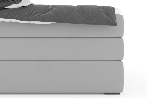 99rooms Dante Boxspringbett Kunstleder MADRYT Champagner Bonell-Federung 160x200 cm Bild 6