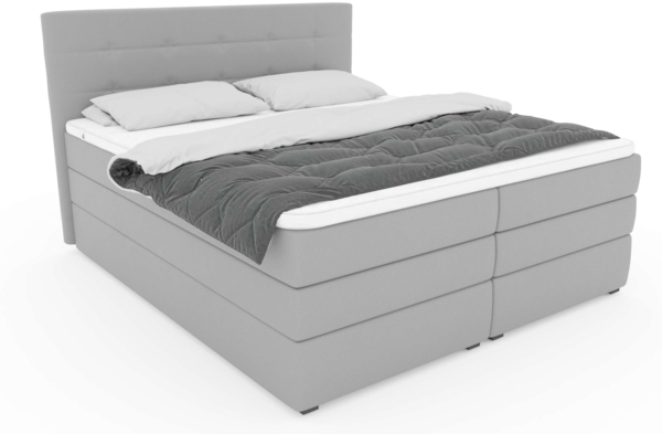 99rooms Dante Boxspringbett Kunstleder MADRYT Champagner Bonell-Federung 160x200 cm Bild 5