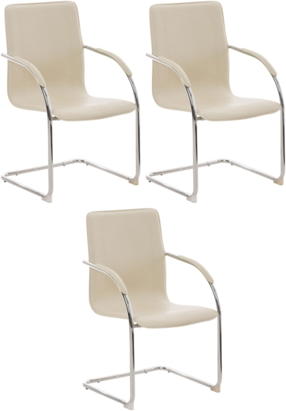 CLP 3er Set Stühle Melina,creme