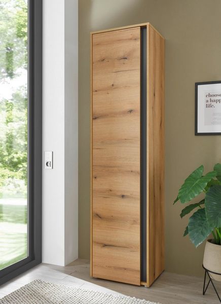 Home affaire Garderobenschrank GiRON/CiTY, moderner Schrank, Schuhschrank mit Stauraum 9 Einlegeböden, 10 Fächer, Tür beidseitig montierbar, 50 cm breit
