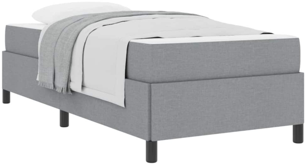 vidaXL Boxspringbett Hellgrau 100 x 200 cm Stoff 3398836 Bild 2