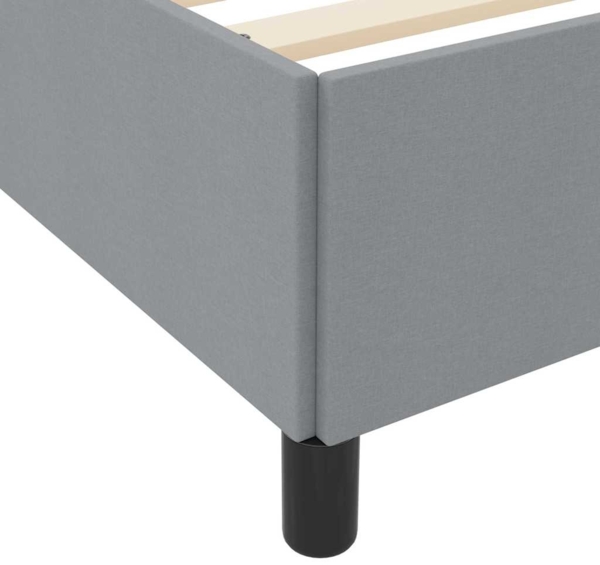vidaXL Boxspringbett Hellgrau 100 x 200 cm Stoff 3398836 Bild 8