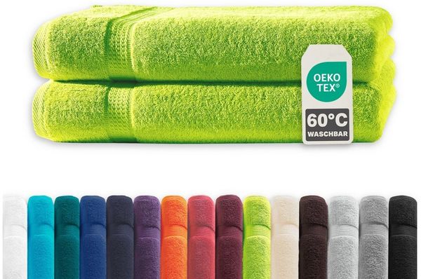 Devior Handtuch Set Frottierserie Elegance in vielen Farben, hochwertig mit 500 g/m², Duschtücher - 100% Baumwolle (Spar-Set, 2-St), 70x140 cm, saugstark, schnelltrocknend & geruchsneutral