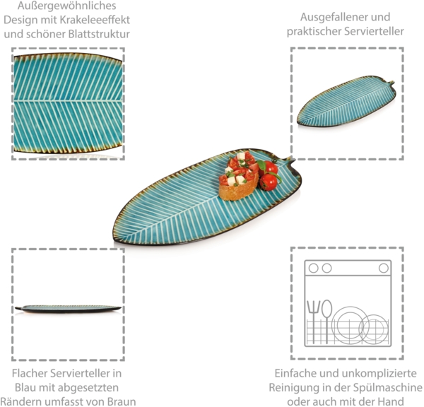 SÄNGER Servierteller Capri Blattoptik Bild 2