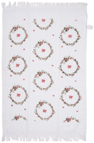 Clayre & Eef Geschirrtuch Floral Easter Bunny, (3-tlg, 3-teilig), Frottee Küchenhandtücher Gästehandtücher ca. 40x66cm Baumwolle