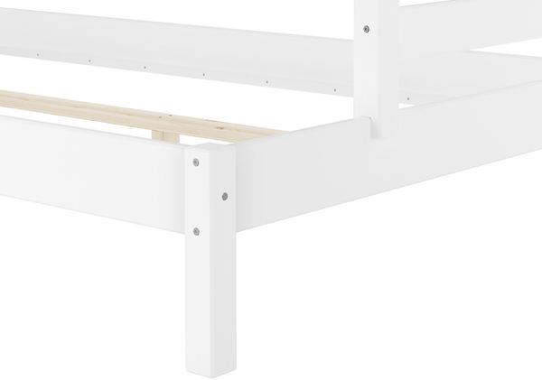 Doppel-Etagenbett 140x200 und 90x200 Erwachsenen-Stockbett Kiefer Massivholz weiß V-60.18W-09-14Rollrost und Matratze inkl. Bild 11
