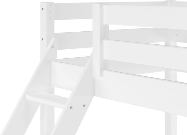 Doppel-Etagenbett 140x200 und 90x200 Erwachsenen-Stockbett Kiefer Massivholz weiß V-60.18W-09-14Rollrost und Matratze inkl. Bild 9