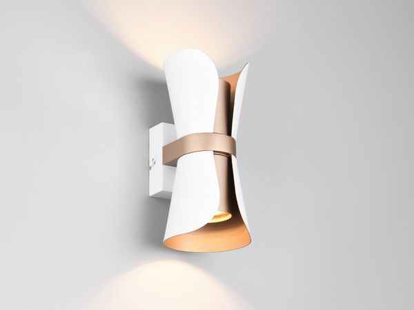 Trio Leuchten LED Wandleuchte Coat GU10 weiß gold Metall