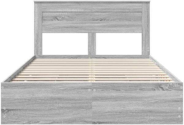 vidaXL Bettrahmen Graues Sonoma 150 x 200 cm Ingenieurs Holz 3409842 Bild 8