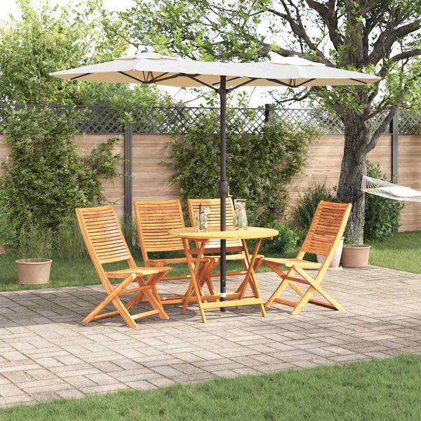 vidaXL Garten Essgruppe 5 pcs Braun Massivholz Akazie 3375700