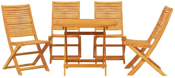 vidaXL Garten Essgruppe 5 pcs Braun Massivholz Akazie 3375700 Bild 7