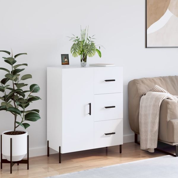 vidaXL Sideboard Hochglanz-Weiß 69,5x34x90 cm Holzwerkstoff 827926