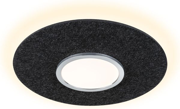 Paulmann 79990 LED Deckenleuchte Tulga 3-Step-Dim Backlight 2700K 2000lm Filz anthrazit