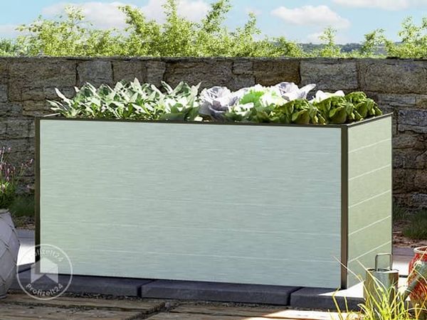 GFP Hochbeet Kräuter-Gemüse-Beet Aluminium CHRISTINA - 150x77x77cm - Aluminium eloxiert