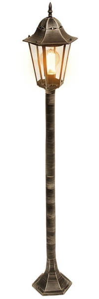 LED Außenstehleuchte, Laterne, Alu-Druckguss bronze, H 120 cm