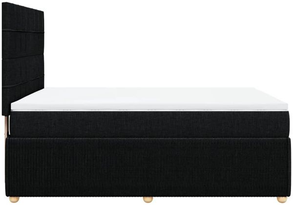 vidaXL Boxspringbett mit Matratze Schwarz 140x200 cm Stoff 3294381 Bild 7