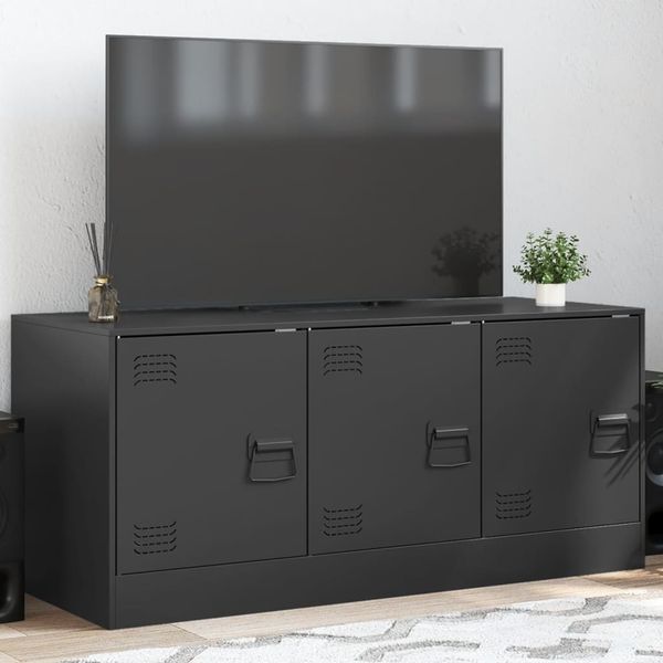 vidaXL TV-Schrank Schwarz 99x39x44 cm Stahl 841643