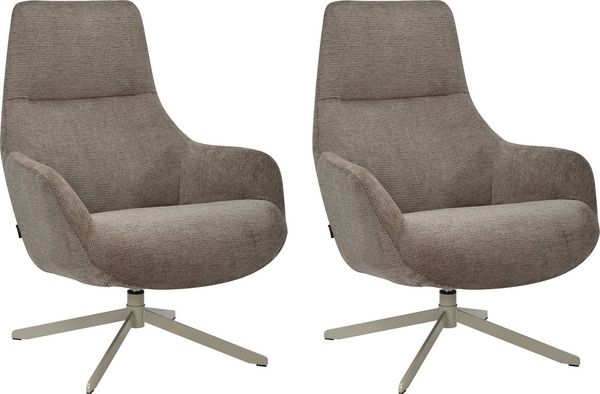 INOSIGN Drehsessel CLARINDA moderner Ohrensessel drehbar, TV-Sessel, Relaxsessel, 360-Grad drehbar, robustes Metallgestell