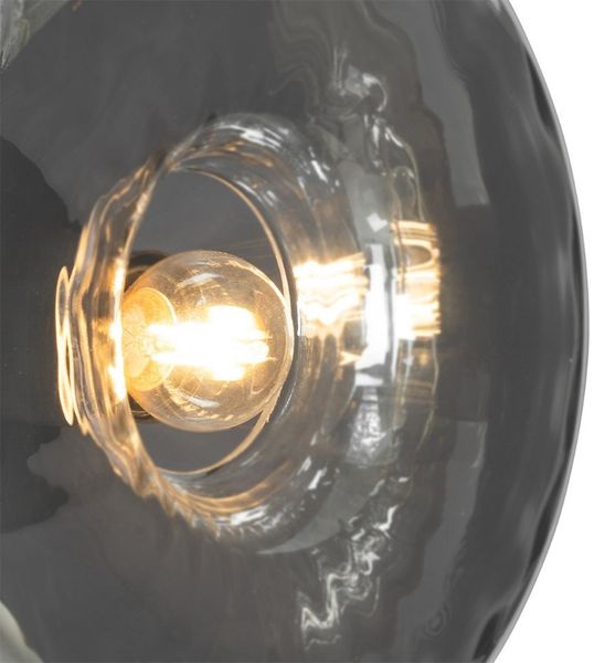 Qazqa Wandleuchte Ayesha, ohne Leuchtmittel, Warmweiß, QAZQA Wandleuchte, e27, Schwarz, Glas, Art Deco