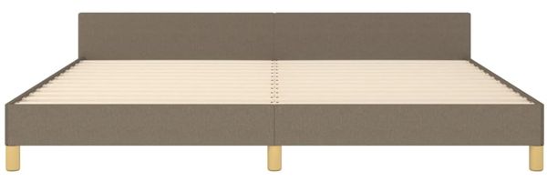 Bettgestell mit Kopfteil Taupe 200x200 cm Stoff [347443] Bild 5
