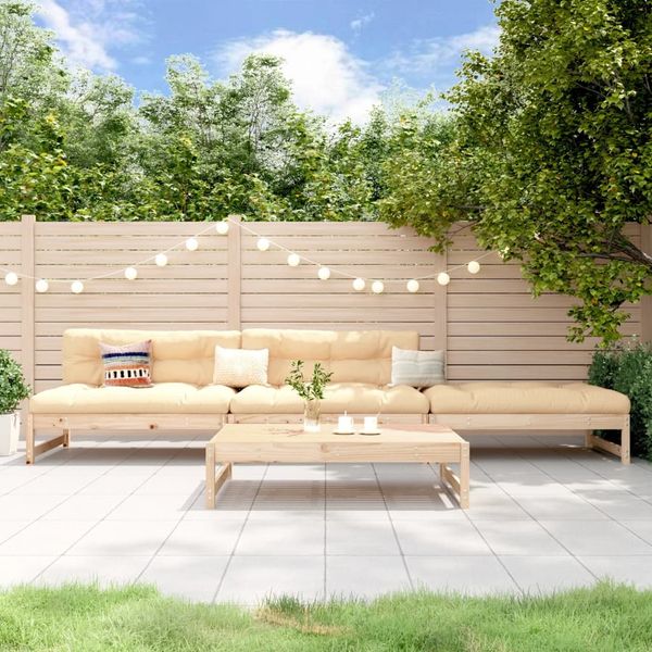 vidaXL 4-tlg. Garten-Lounge-Set Massivholz Kiefer 3186592