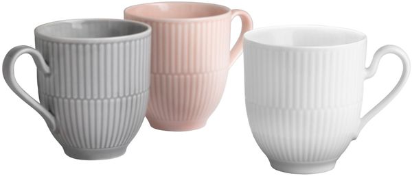 Seltmann Weiden Amina Henkelbecher 0,36 l 3-farbig (Weiß, Grau, Rosa)