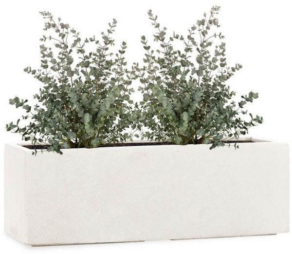 Pflanzwerk® Pflanzkübel TUB Frostbeständiger Fensterbank Premium Blumenkübel mit Lotus-Effekt, Fiberglas - Handgefertigt - Rechteckig – Frostbeständig