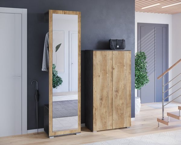 OTTO home Garderoben-Set PARIS/ TOKYO, (Komplett-Set, 2-St), Garderoben-Set Breite 130cm, moderne grifflose Flurmöbel Kleiderstange