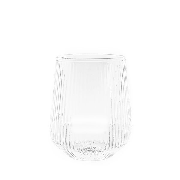 12er Pack Wassergläser Gläser Trinkgläser Set geriffeltt 430ml transparent