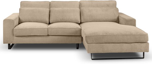 Ecksofa (B/H/T: 276x91x183 cm) in Beige Bild 2