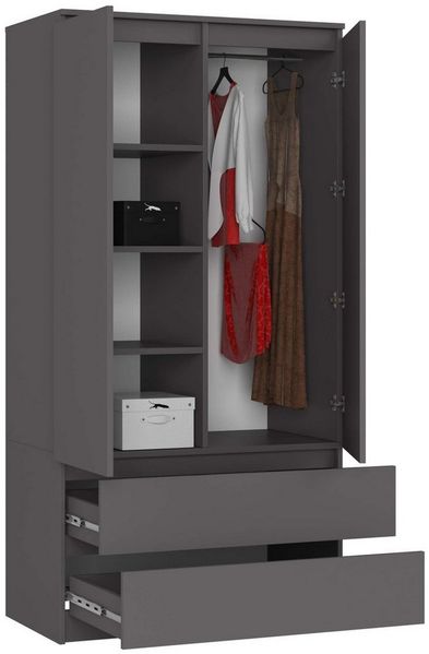 Raumhirsch Furniture Kleiderschrank - Stilvoller Stauraum - Garderobenschrank Stilvoller Schlafzimmerschrank, ideal für Jugendzimmer & Wohnzimmer